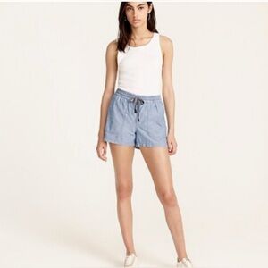 J.CREW shorts Seaside short in chambray denim‎ pull on Madewell jcrew j crew
